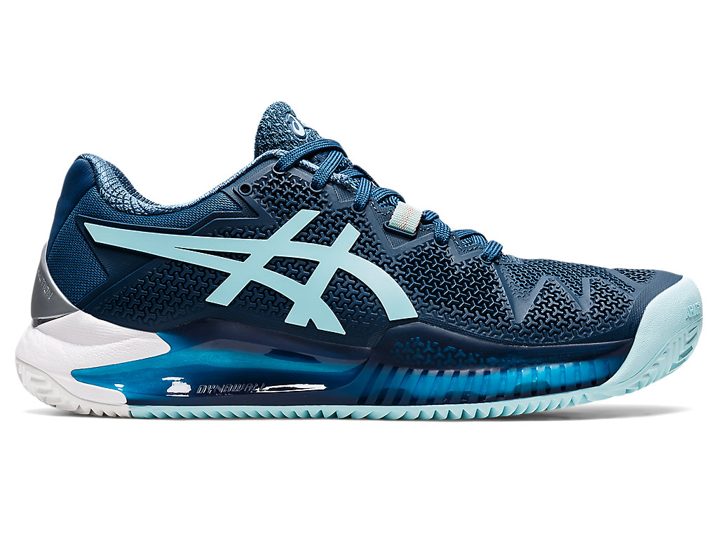 Women\'s Asics Gel-Resolution 8 Clay Tennis Shoes Light Indigo / Blue | 4780-NECJB