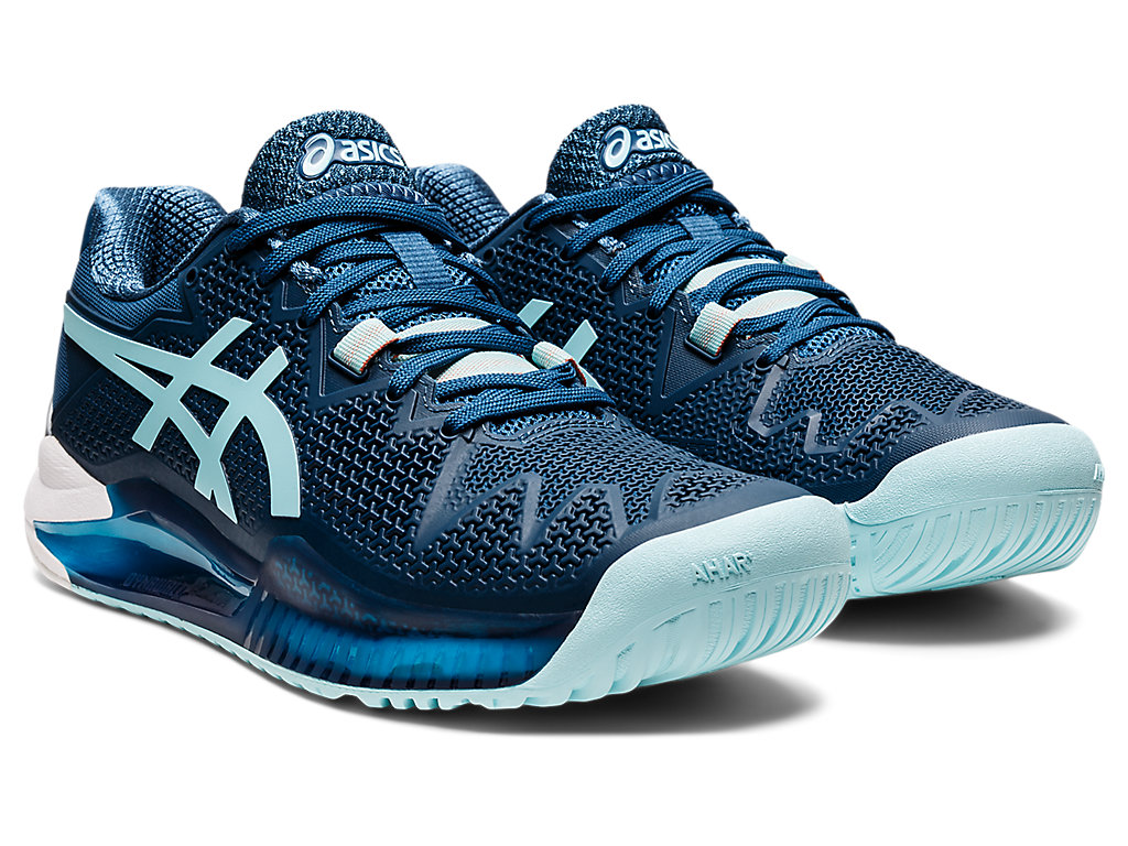 Women's Asics Gel-Resolution 8 (D) Tennis Shoes Light Indigo / Blue | 4812-PRODH