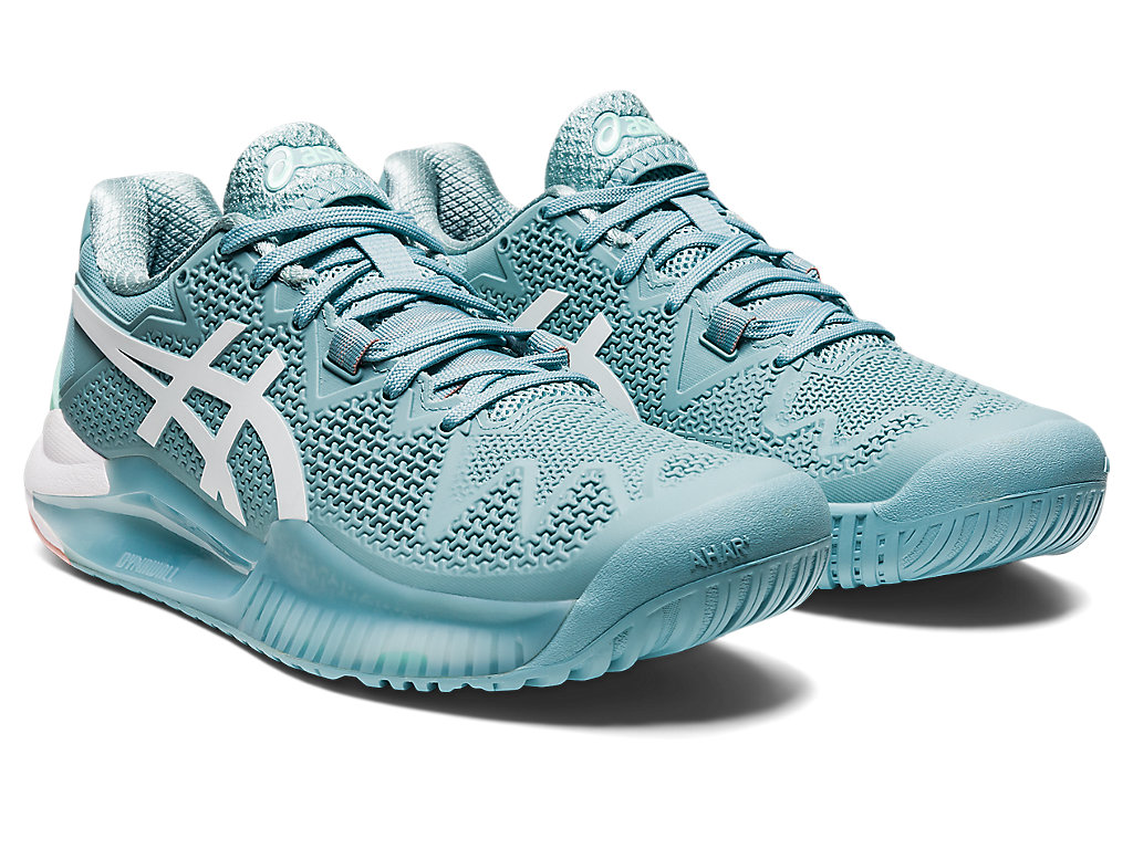 Women's Asics Gel-Resolution 8 Tennis Shoes Blue / White | 1283-RYQOM