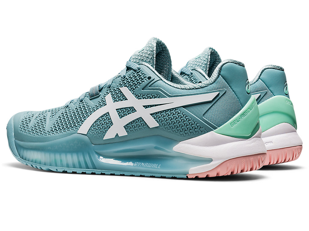 Women's Asics Gel-Resolution 8 Tennis Shoes Blue / White | 1283-RYQOM