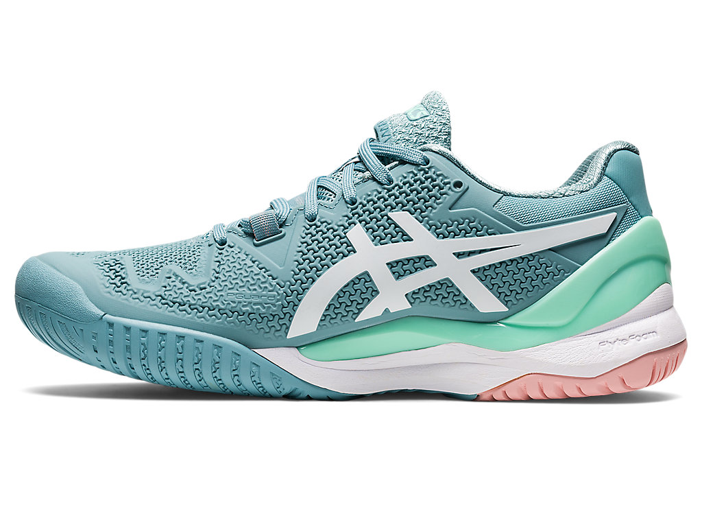 Women's Asics Gel-Resolution 8 Tennis Shoes Blue / White | 1283-RYQOM