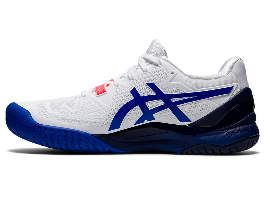 Women's Asics Gel-Resolution 8 Tennis Shoes White / Blue | 4831-BOQUG