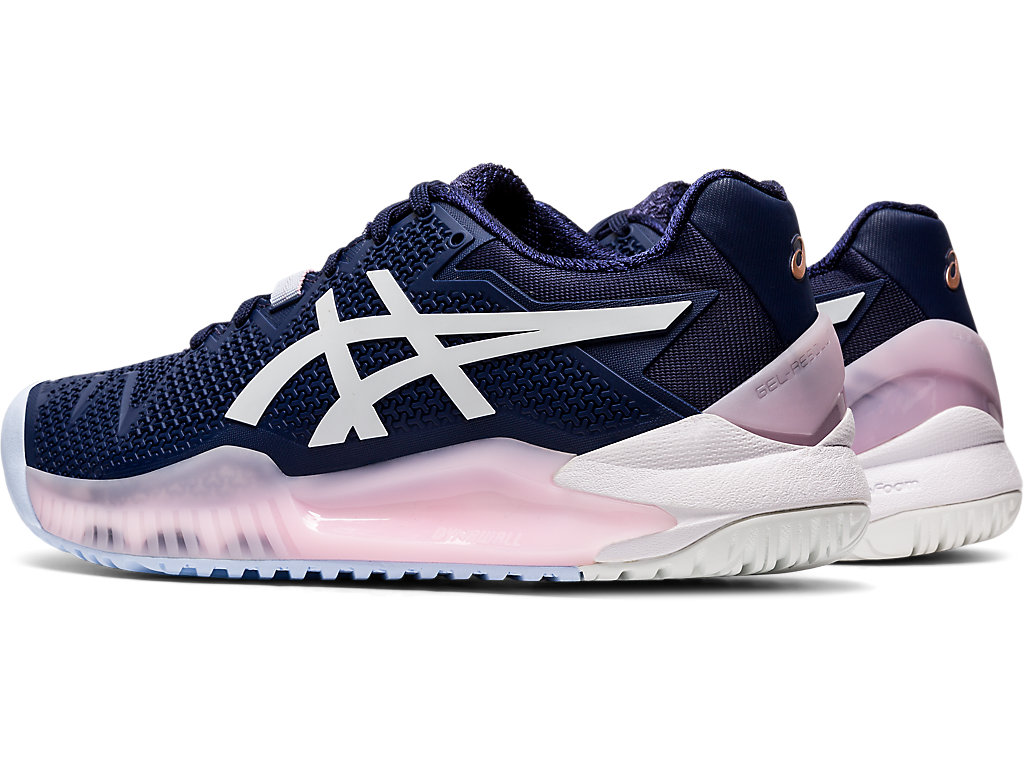 Women's Asics Gel-Resolution 8 Tennis Shoes Navy / White | 9021-XIHPL