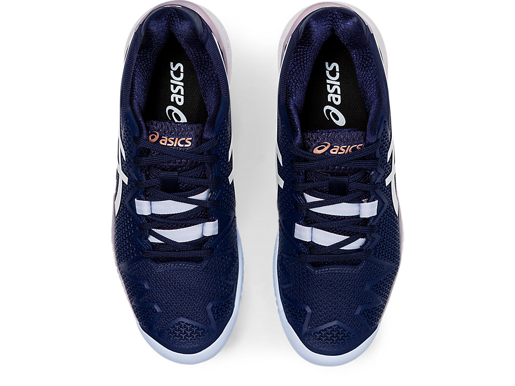 Women's Asics Gel-Resolution 8 Tennis Shoes Navy / White | 9021-XIHPL