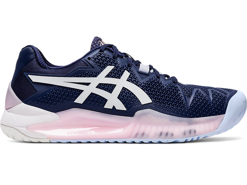 Women\'s Asics Gel-Resolution 8 Tennis Shoes Navy / White | 9021-XIHPL