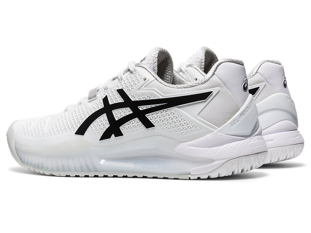 Women's Asics Gel-Resolution 8 Tennis Shoes White / Black | 9613-JVXDY