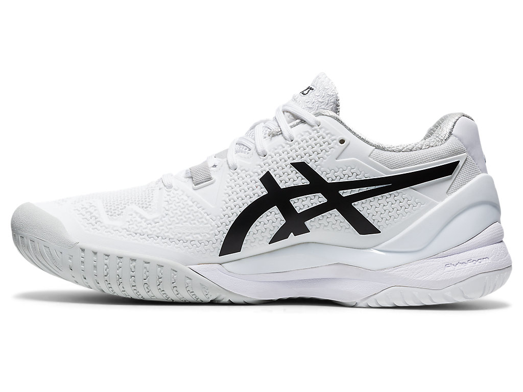 Women's Asics Gel-Resolution 8 Tennis Shoes White / Black | 9613-JVXDY