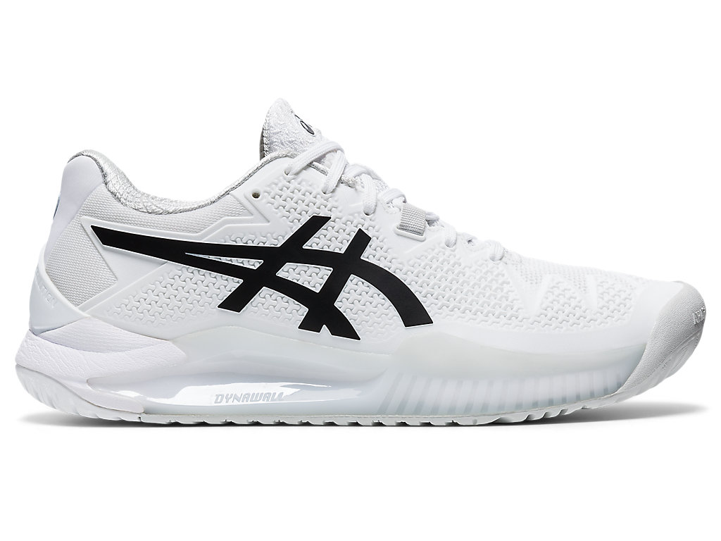 Women\'s Asics Gel-Resolution 8 Tennis Shoes White / Black | 9613-JVXDY