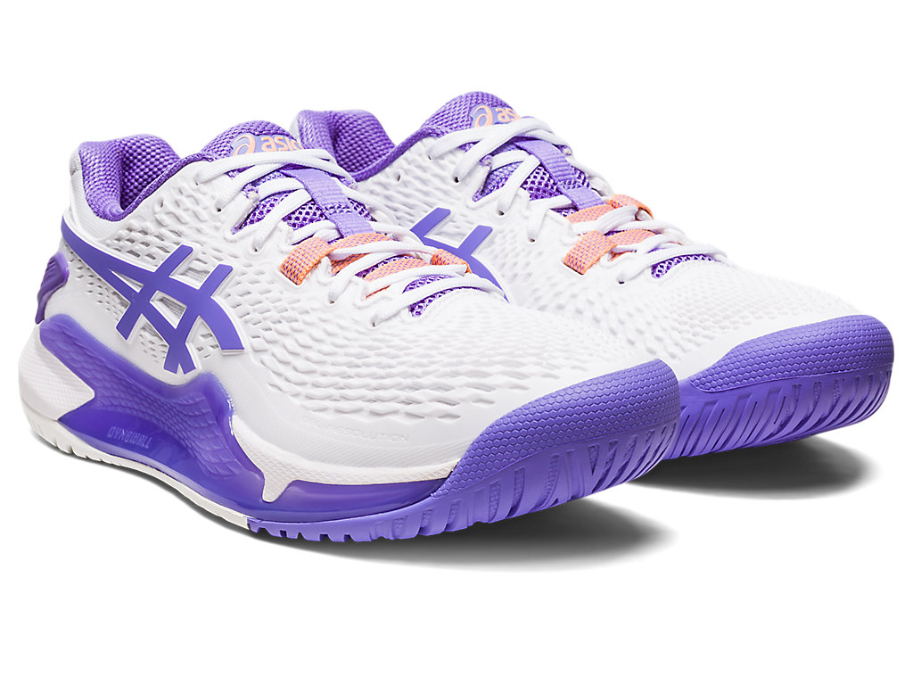 Women's Asics Gel-Resolution 9 Tennis Shoes White | 2193-MISWT