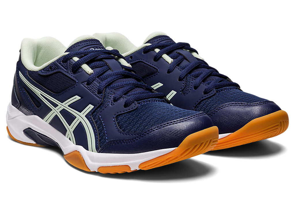 Women's Asics Gel-Rocket 10 Volleyball Shoes Navy / Green | 0896-HZBTG