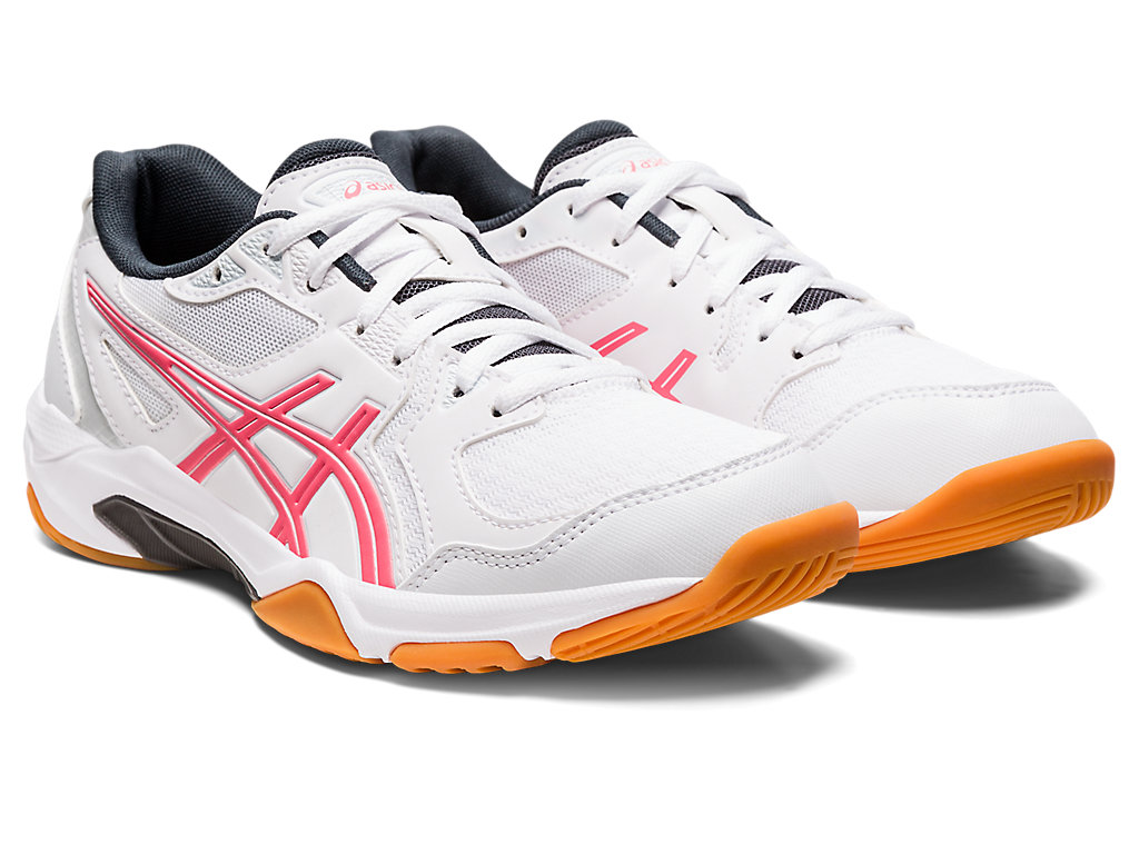 Women's Asics Gel-Rocket 10 Volleyball Shoes White / Pink | 4537-NBOMX