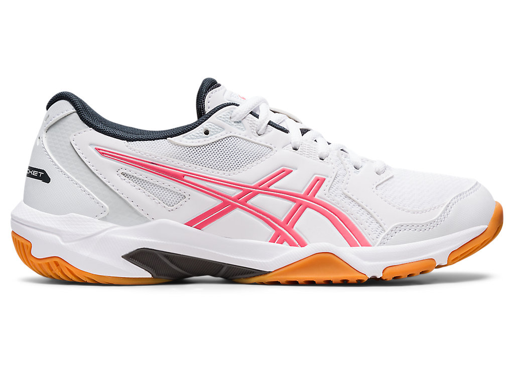 Women\'s Asics Gel-Rocket 10 Volleyball Shoes White / Pink | 4537-NBOMX