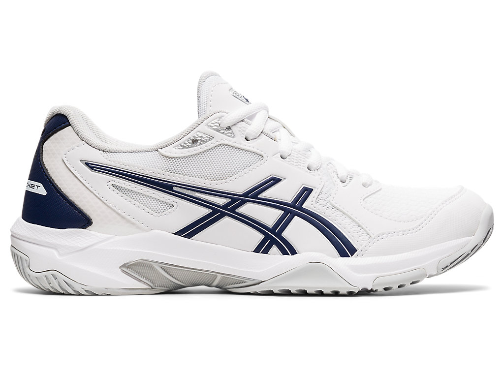 Women\'s Asics Gel-Rocket 10 Volleyball Shoes White / Navy | 6134-VCLBN