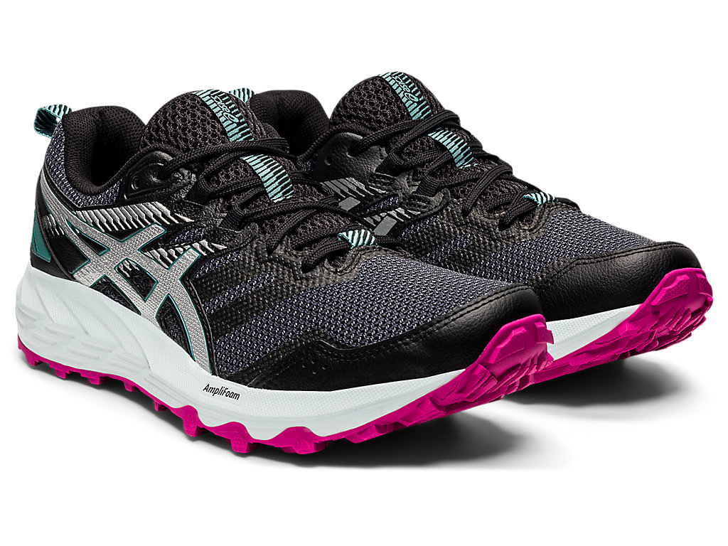 Women's Asics Gel-Sonoma 6 Trail Running Shoes Black / Silver | 3049-SPZAK