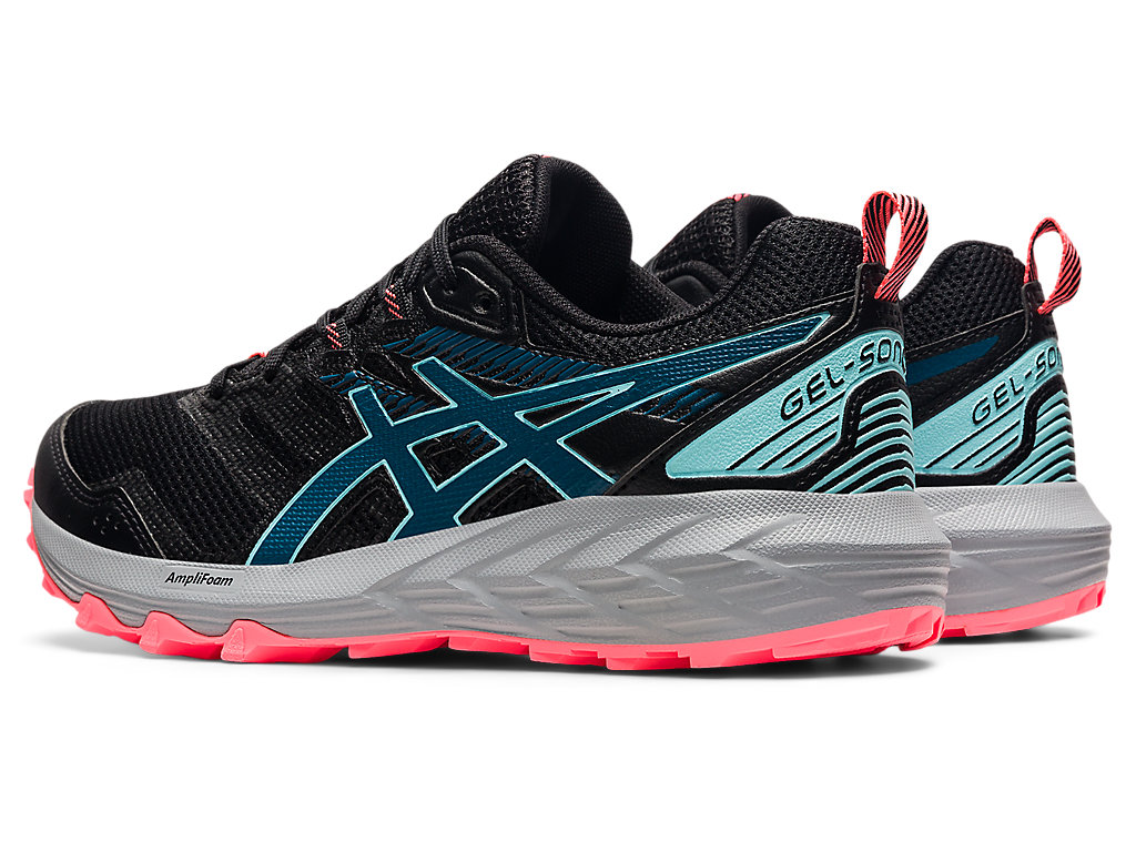 Women's Asics Gel-Sonoma 6 Trail Running Shoes Black / Deep Turquoise | 7481-WYJGE