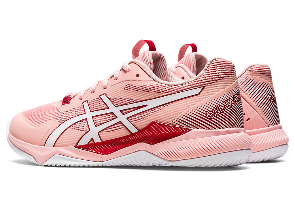 Women's Asics Gel-Tactic Volleyball Shoes Rose / White | 1698-ZIEXB