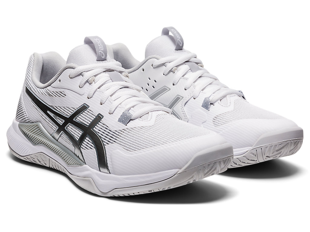 Women's Asics Gel-Tactic Volleyball Shoes White / Silver | 2906-BDGVQ