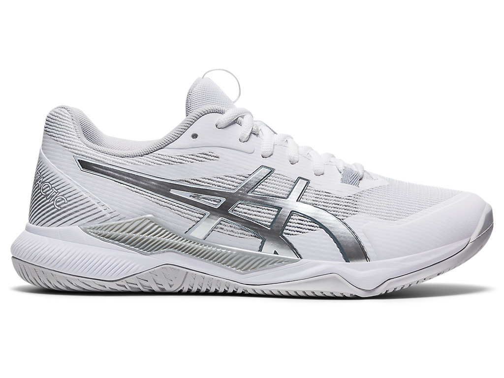 Women\'s Asics Gel-Tactic Volleyball Shoes White / Silver | 2906-BDGVQ