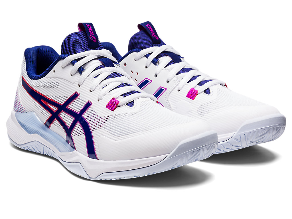 Women's Asics Gel-Tactic Volleyball Shoes White / Blue | 3198-FEMWL