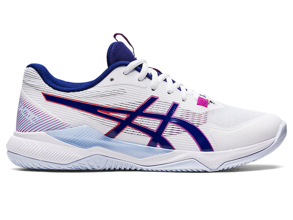 Women\'s Asics Gel-Tactic Volleyball Shoes White / Blue | 3198-FEMWL