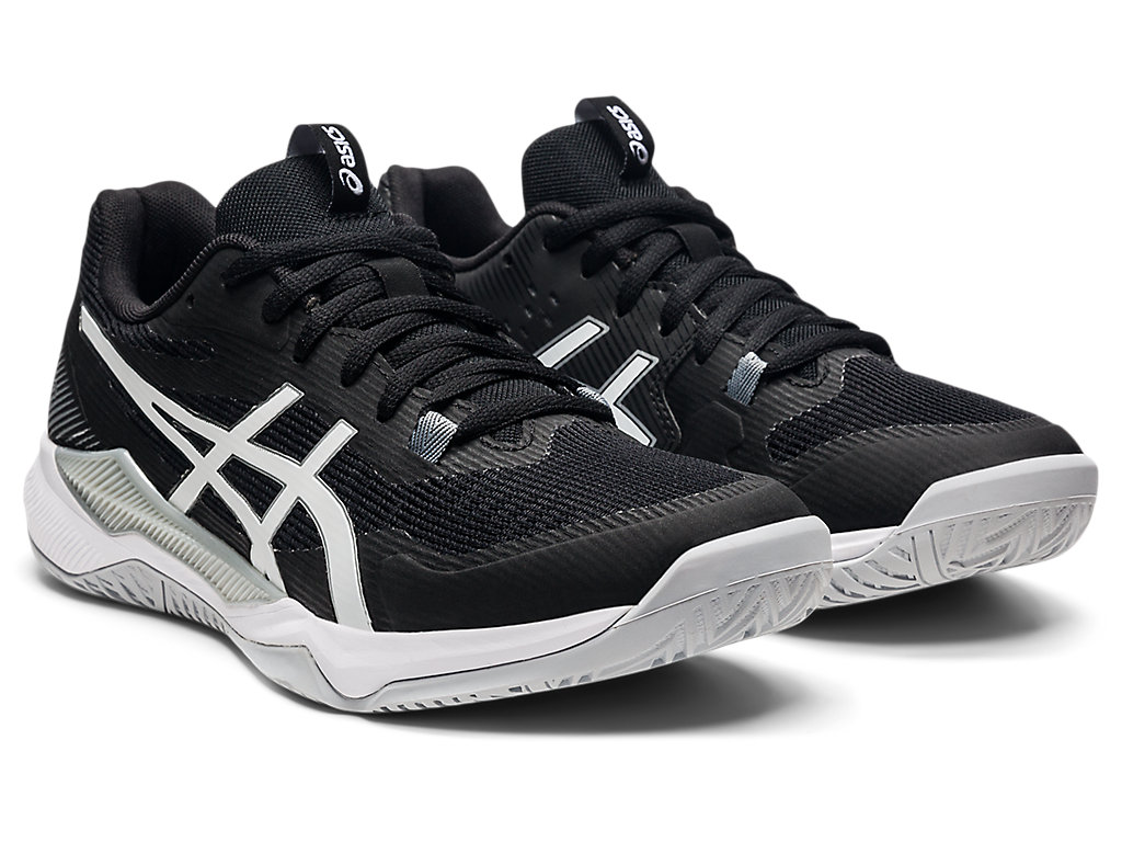 Women's Asics Gel-Tactic Volleyball Shoes Black / White | 4057-QXCDU