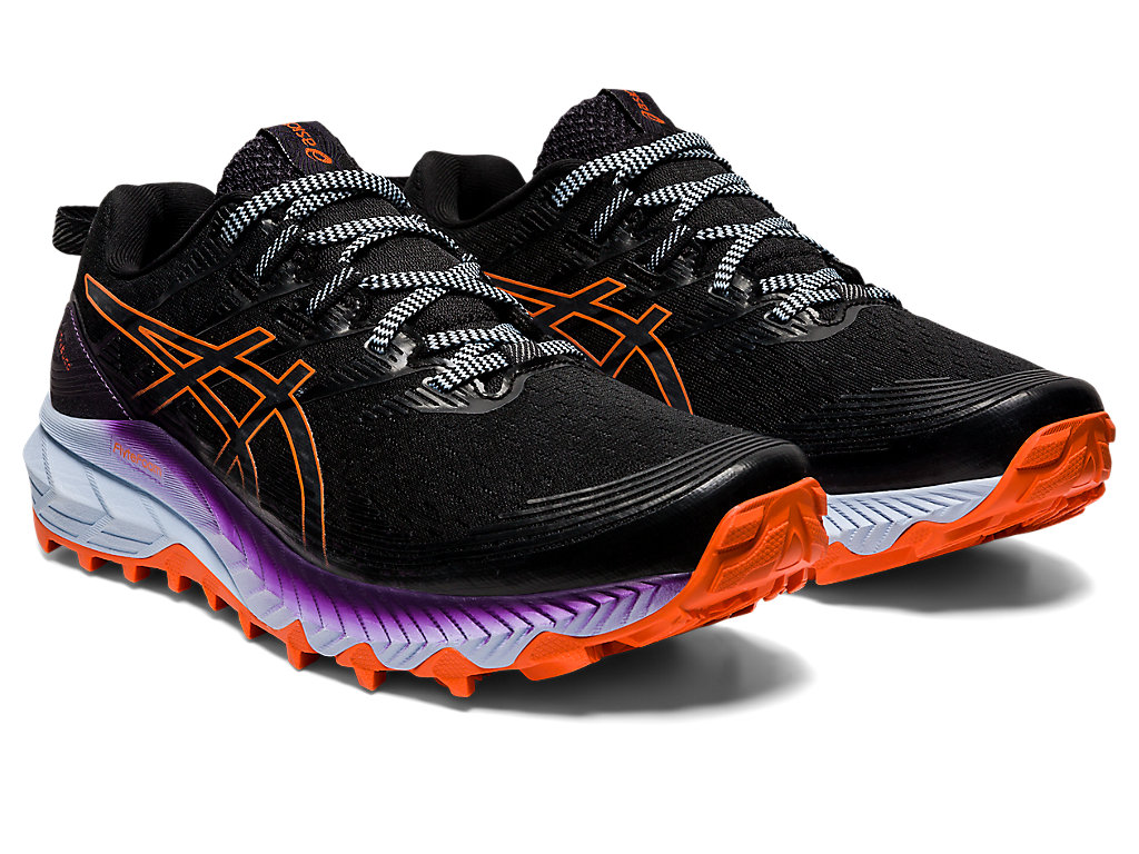 Women's Asics Gel-Trabuco 10 Trail Running Shoes Black / Orange | 7493-HOZID