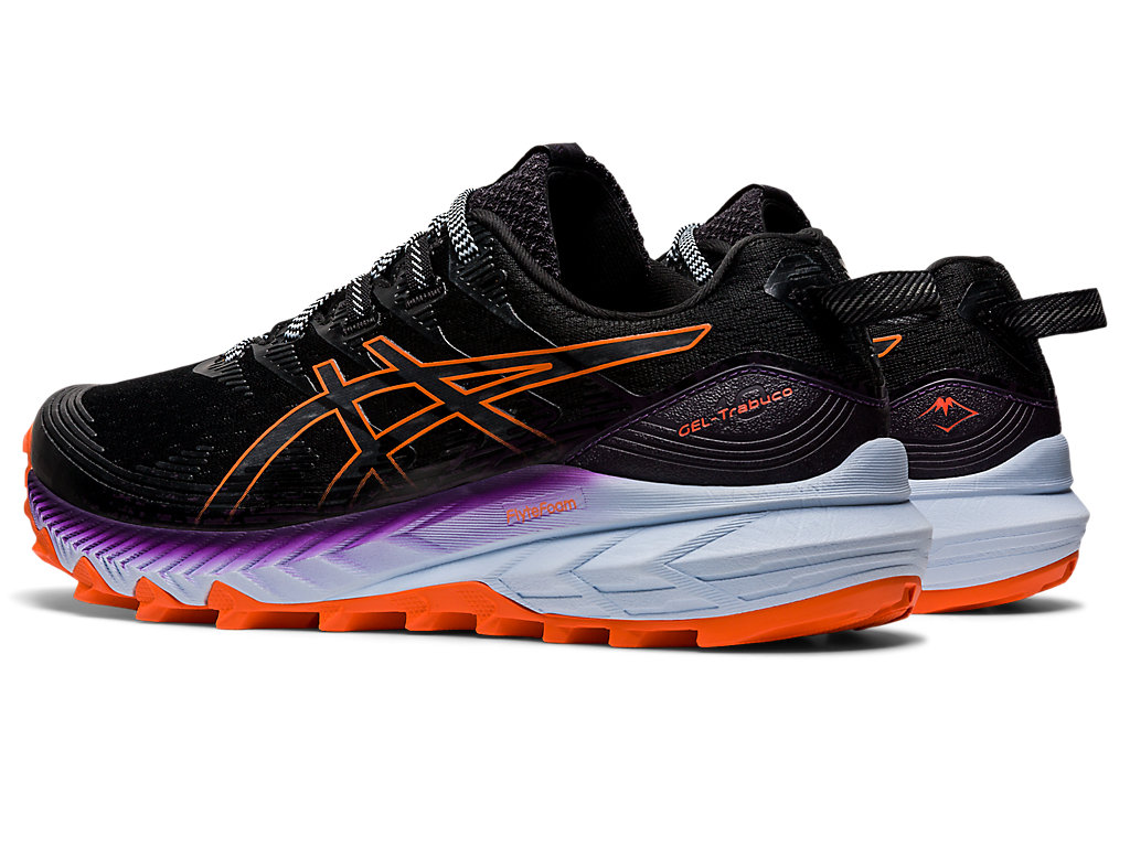 Women's Asics Gel-Trabuco 10 Trail Running Shoes Black / Orange | 7493-HOZID