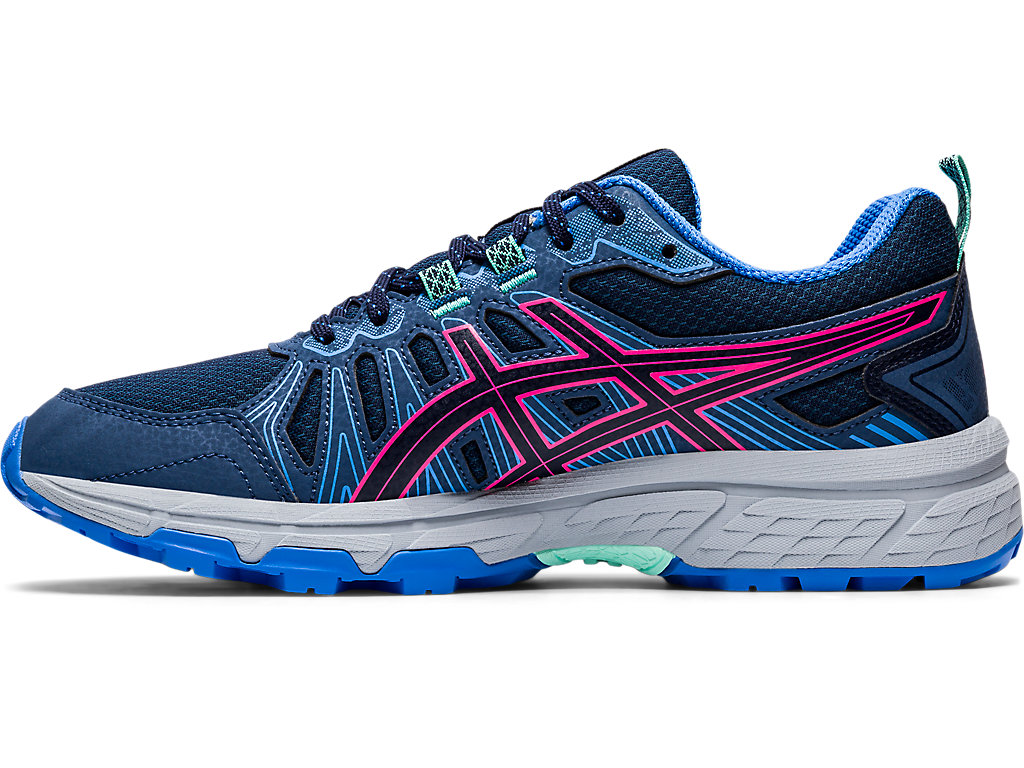 Women's Asics Gel-Venture 7 Trail Running Shoes Navy / Pink | 0428-DFNTK