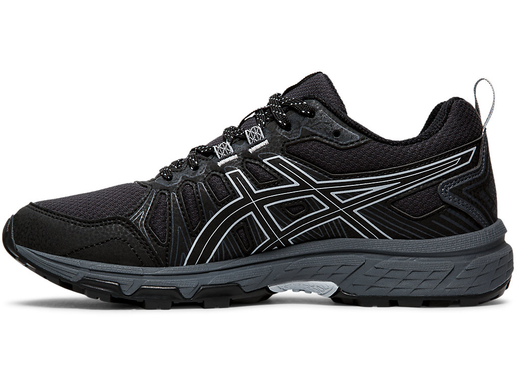 Women's Asics Gel-Venture 7 Trail Running Shoes Black / Grey | 4917-KNVSC