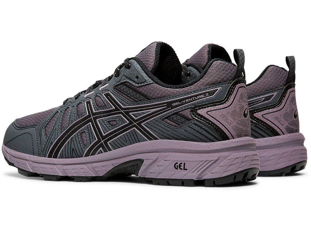 Women's Asics Gel-Venture 7 Trail Running Shoes Grey / Purple Pink | 6385-XYPGC