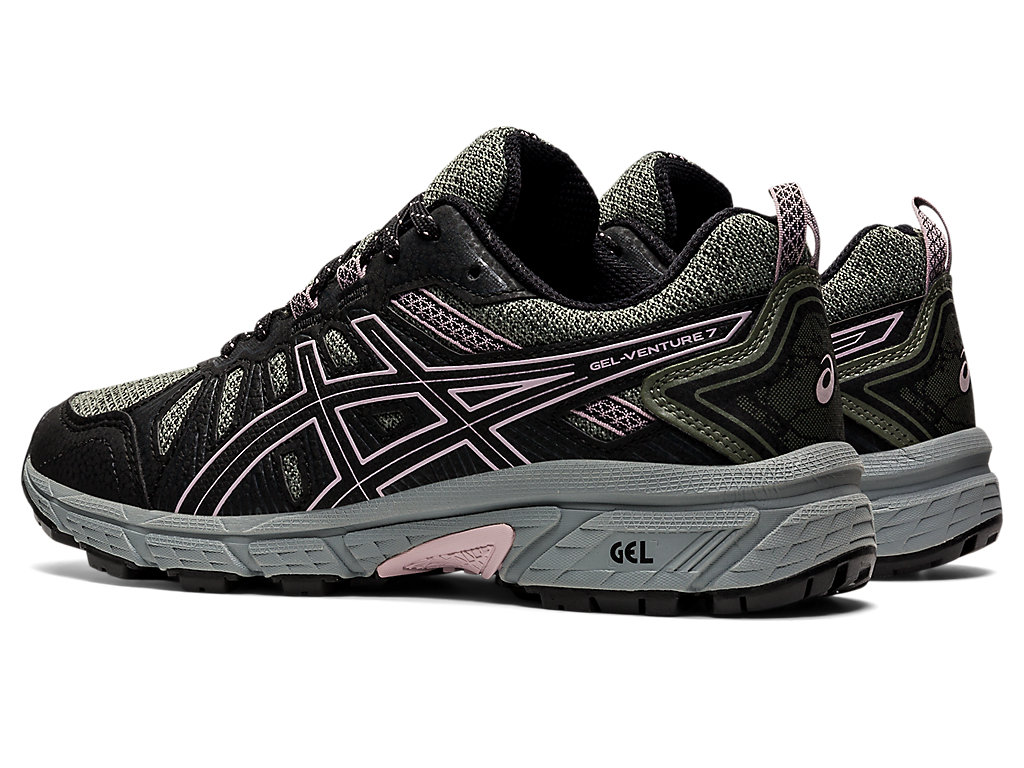 Women's Asics Gel-Venture 7 Trail Running Shoes Green / Rose | 7306-SKCTY