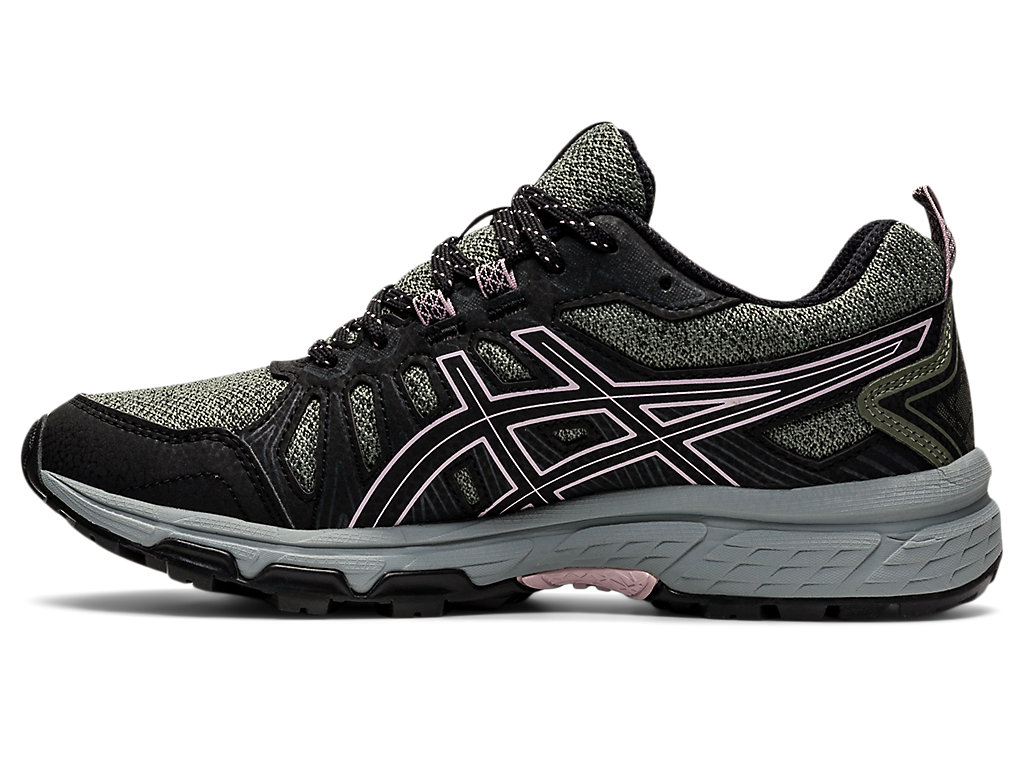 Women's Asics Gel-Venture 7 Trail Running Shoes Green / Rose | 7306-SKCTY