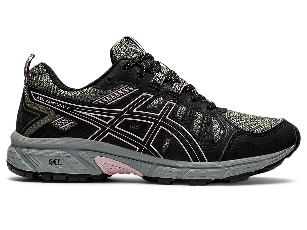 Women\'s Asics Gel-Venture 7 Trail Running Shoes Green / Rose | 7306-SKCTY