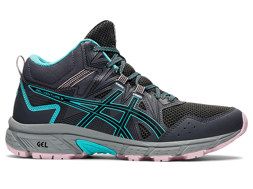 Women\'s Asics Gel-Venture 8 Mt Trail Running Shoes Deep Grey / Mint | 1436-POGEN