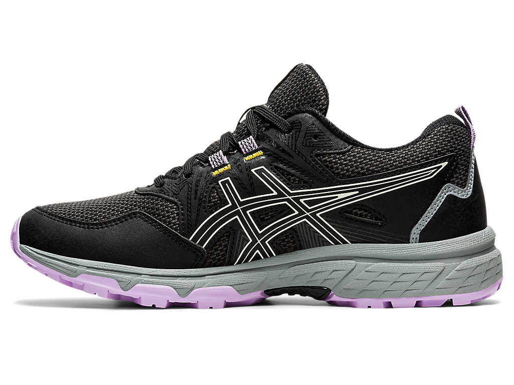 Women's Asics Gel-Venture 8 Trail Running Shoes Black / White | 0832-KTNIY