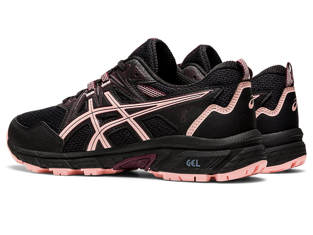 Women's Asics Gel-Venture 8 Trail Running Shoes Black / Rose | 1562-NVLDT