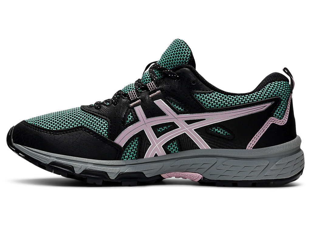 Women's Asics Gel-Venture 8 Trail Running Shoes Olive / Rose | 2301-VWNKY