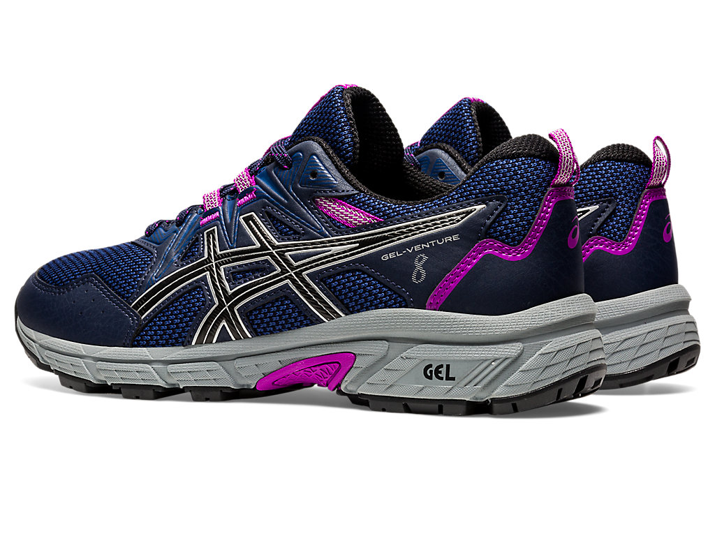 Women's Asics Gel-Venture 8 Trail Running Shoes Silver | 2869-BIHJM