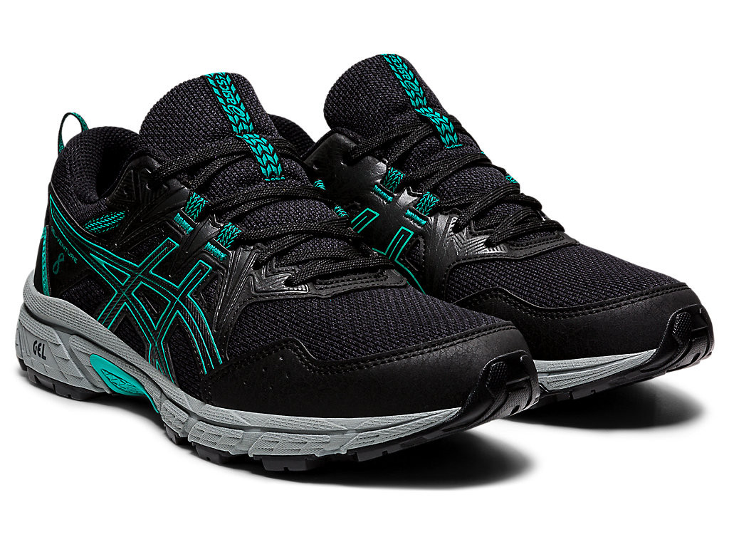 Women's Asics Gel-Venture 8 Trail Running Shoes Black | 4129-UHZKS