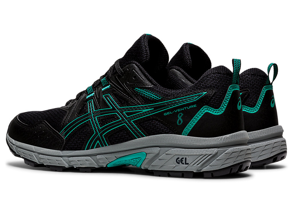 Women's Asics Gel-Venture 8 Trail Running Shoes Black | 4129-UHZKS