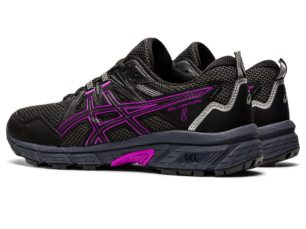 Women's Asics Gel-Venture 8 Trail Running Shoes Black / Purple | 5312-ARKWP