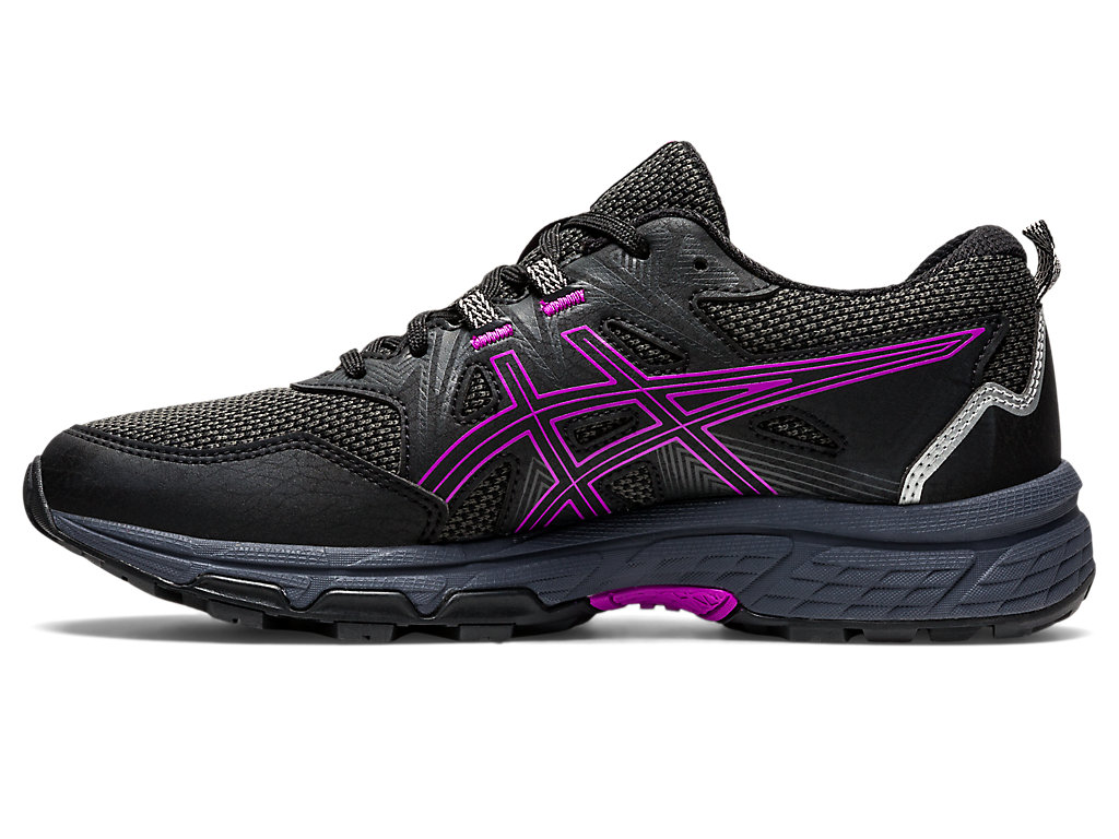 Women's Asics Gel-Venture 8 Trail Running Shoes Black / Purple | 5312-ARKWP