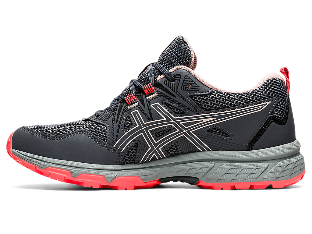 Women's Asics Gel-Venture 8 Trail Running Shoes Grey / Coral | 5760-NBPQJ