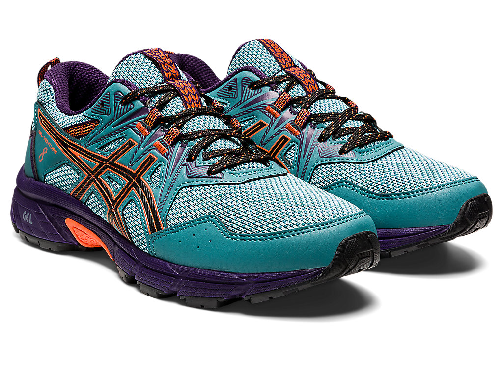 Women's Asics Gel-Venture 8 Trail Running Shoes Deep Green / Orange | 6714-MIUDJ