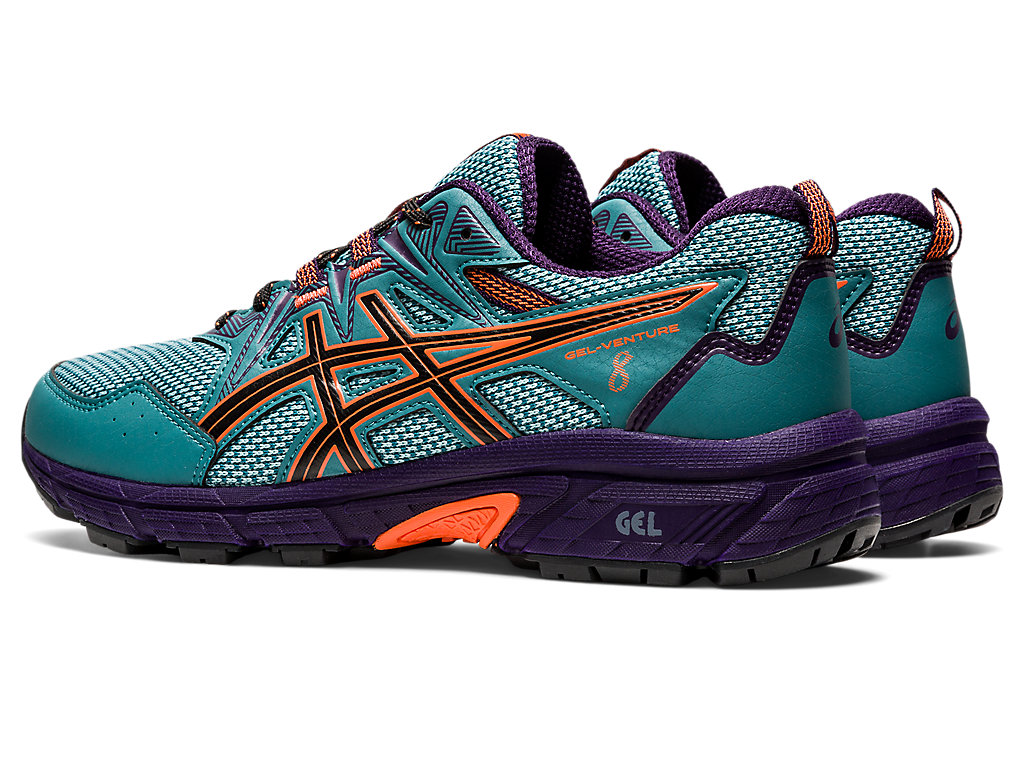 Women's Asics Gel-Venture 8 Trail Running Shoes Deep Green / Orange | 6714-MIUDJ