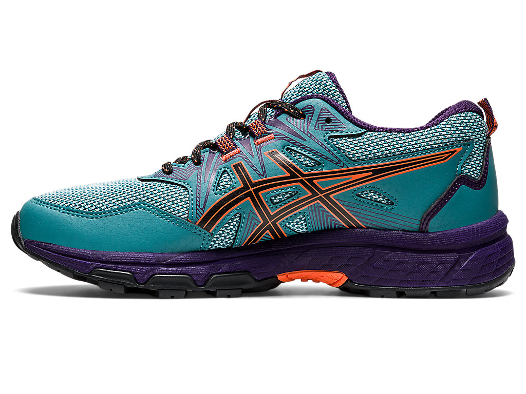 Women's Asics Gel-Venture 8 Trail Running Shoes Deep Green / Orange | 6714-MIUDJ