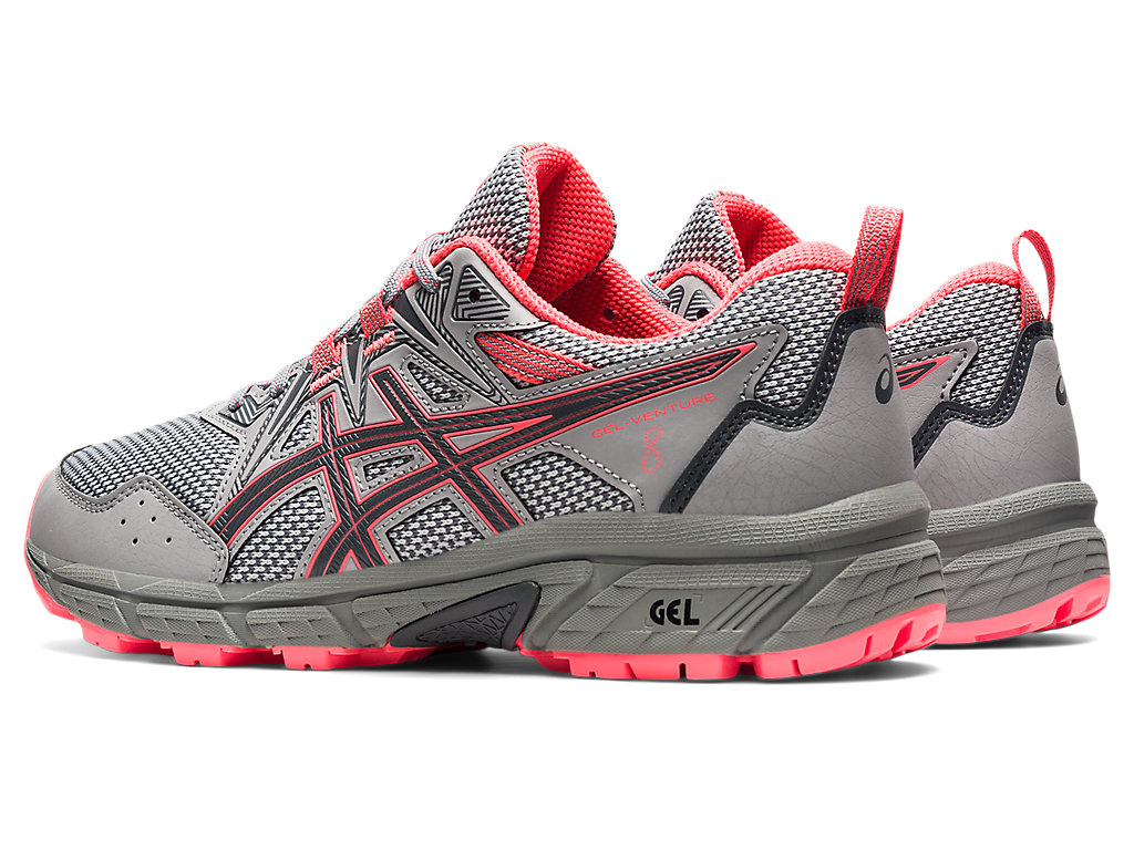 Women's Asics Gel-Venture 8 Trail Running Shoes Grey / Coral | 8437-JNVFC