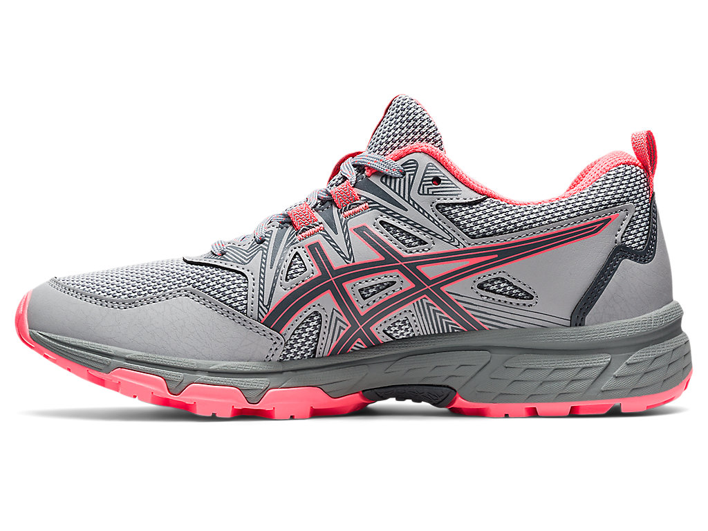 Women's Asics Gel-Venture 8 Trail Running Shoes Grey / Coral | 8437-JNVFC