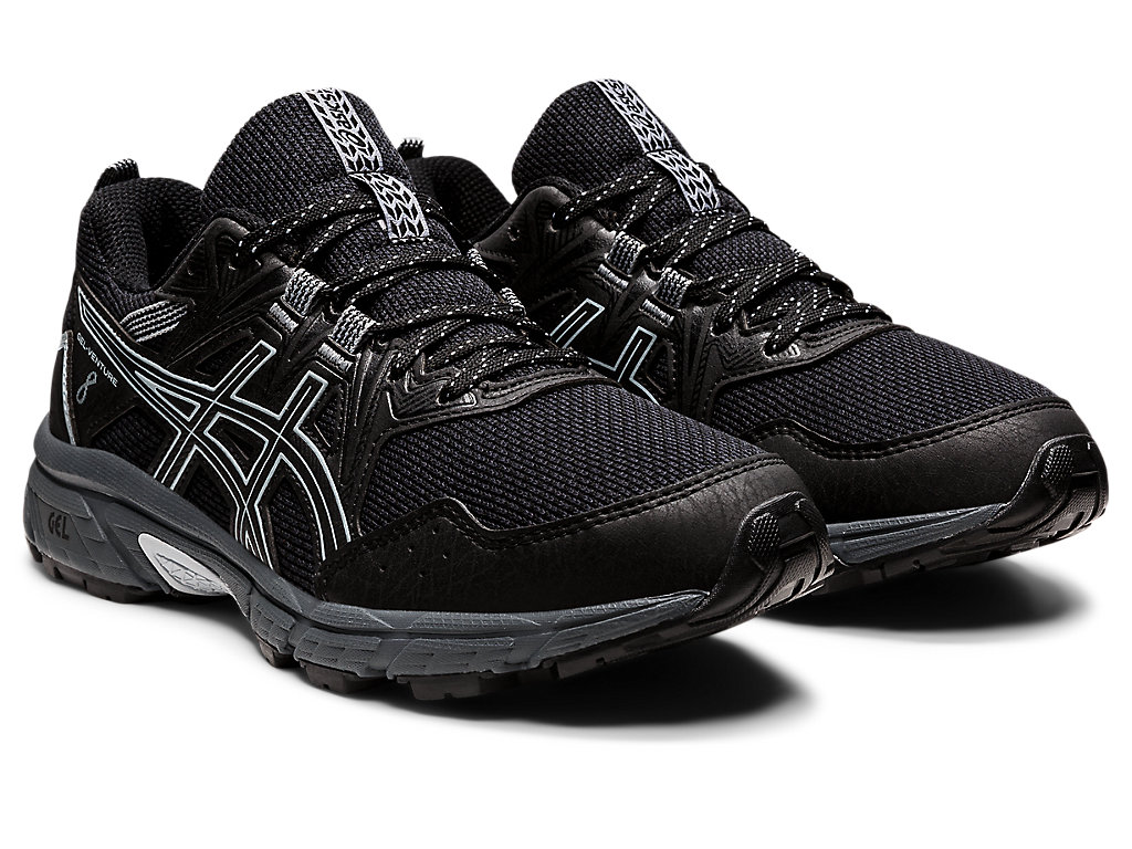 Women's Asics Gel-Venture 8 Trail Running Shoes Black / Grey | 8765-PYOQW