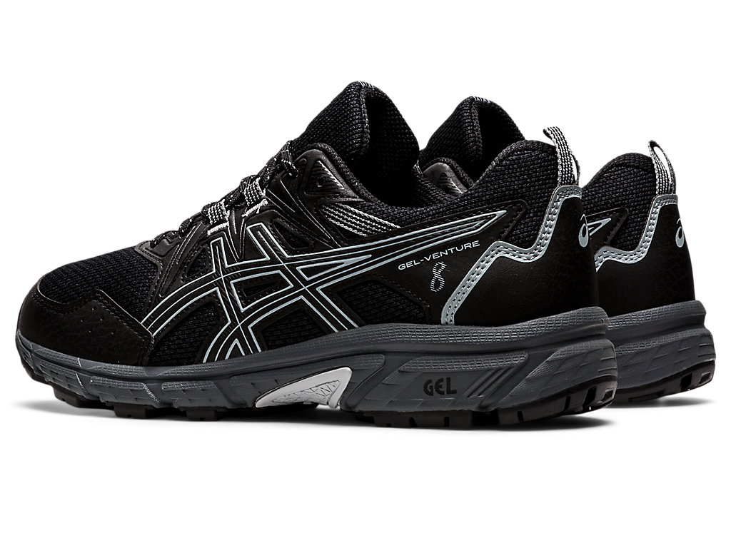 Women's Asics Gel-Venture 8 Trail Running Shoes Black / Grey | 8765-PYOQW